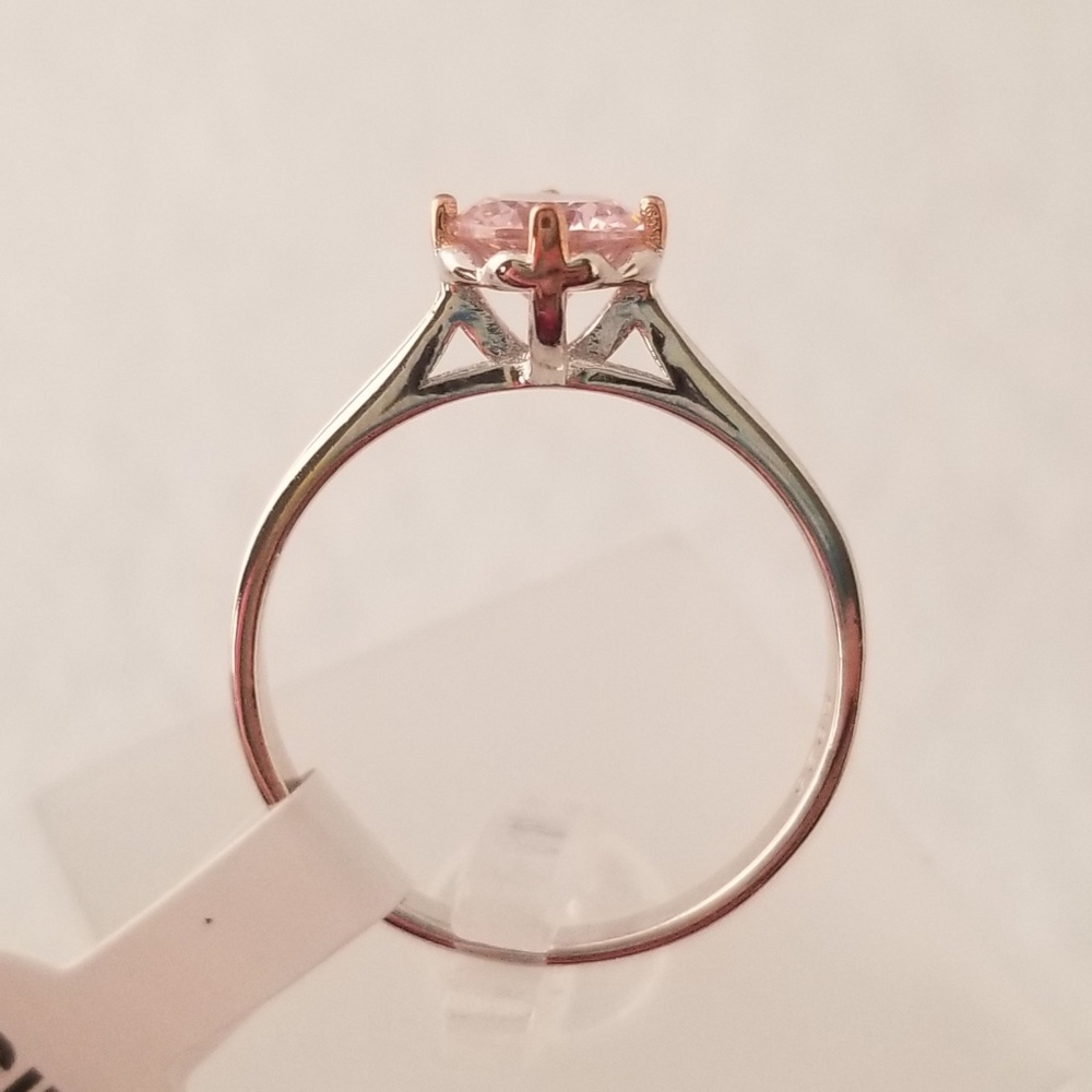 Sterling 1ct Pink Solitaire - Picture 5 of 8